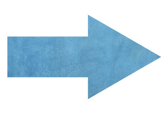 Blue watercolor arrow.
