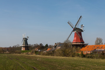 Traditional Dutch  Greetsiel twin mill