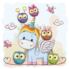 Unicorn and owls