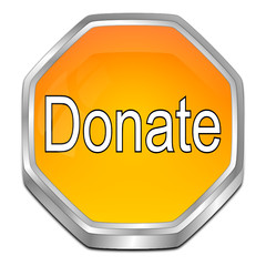 Donate Button - 3D illustration