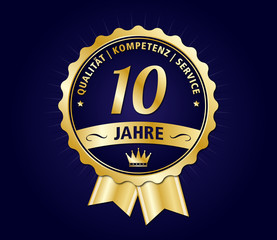 10 Jahre service gold