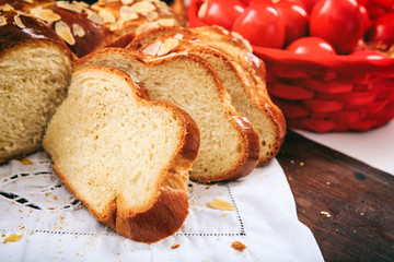 Easter bread on a table
