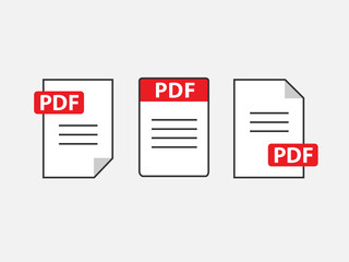 PDFアイコン - obrazy, fototapety, plakaty