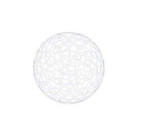 Abstract Sphere wireframe. Isolated on white background. Sketch illustration.
