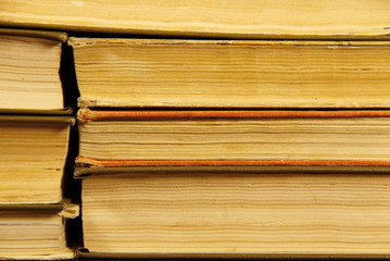 Stack of the old books. Books background