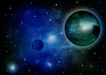 galaxy in a free space