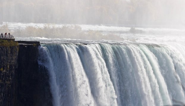 Beautiful isolated image with amazing Niagara waterfall US side