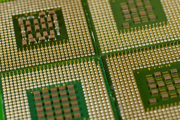 Pattern of four microprocessors