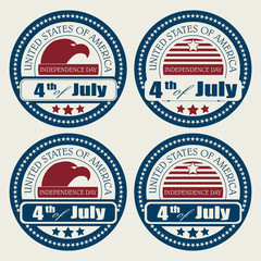 icons holiday USA, set