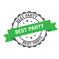 Best party stamp illustration