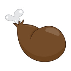 fried chicken isolated illustration on white background