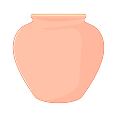 Clay pot isolated illustration on white background