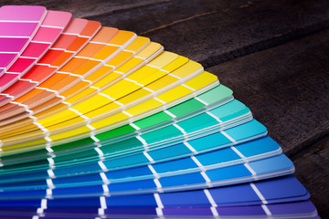 color palette guide of paint samples catalog