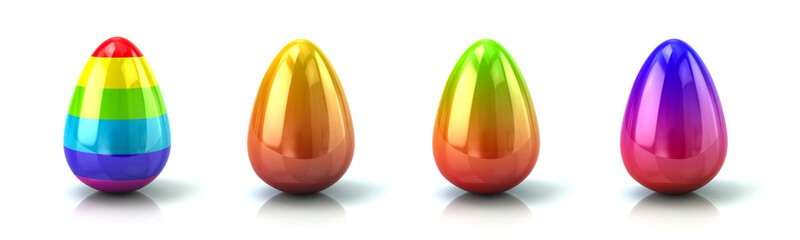 Set of colourful Easter eggs