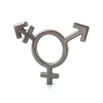 Silver transgender male with female icon
