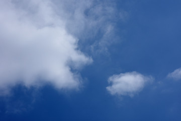青空と雲「空想・雲のモンスターの親子」