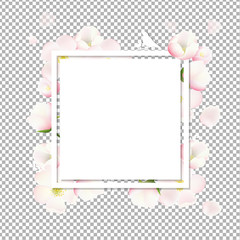 Spring Card With Apple Tree Flowers