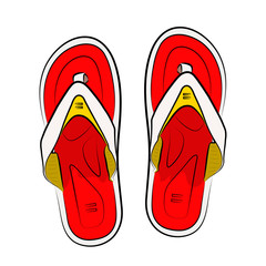 Vietnamese slippers on a white background. Vector illustration