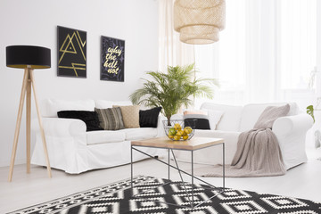 White and black lounge
