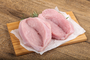 Raw turkey breast steak