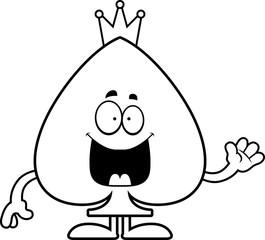 Cartoon King of Spades Waving