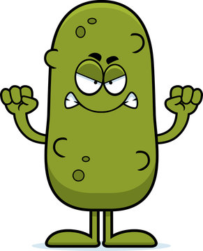 Angry Cartoon Pickle