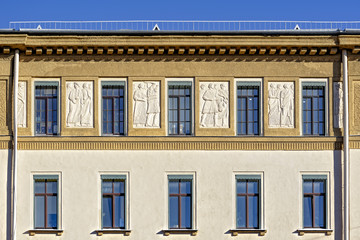 Antique style bas-relief wall decoration