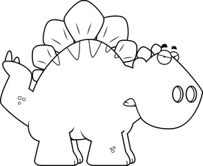 Angry Cartoon Stegosaurus