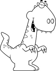 Sly Cartoon Velociraptor