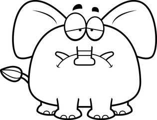 Sad Cartoon Elephant