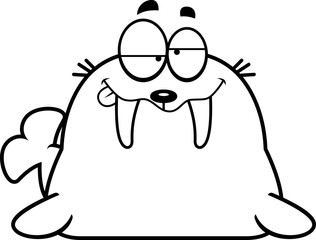 Drunk Cartoon Walrus