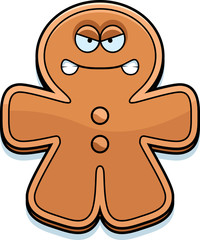 Angry Cartoon Gingerbread Man