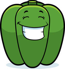 Cartoon Bell Pepper Grinning