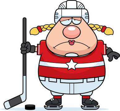recommend clip art: Sad Cartoon Hockey Player