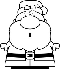 Surprised Cartoon Santa Claus