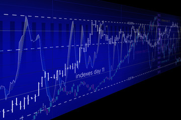 Obraz premium Stock exchange trading data information isolated on a background