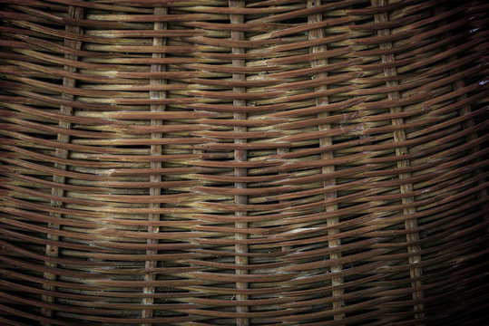 textured background of rattan straw basket - Powered by Adobe
