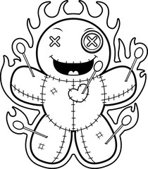 Cartoon Voodoo Doll Magic