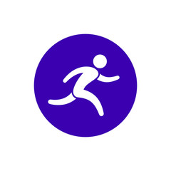 Running man icon, vector simple run symbol.