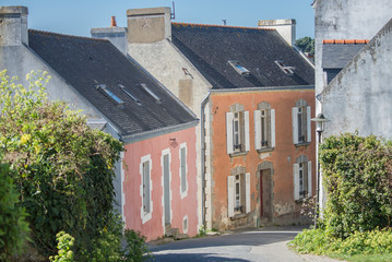 Colorful houses, ile de Groix, Brittany