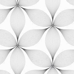 Abstract linear petal flower. Vector pattern. pattern is on swatch panel - 143952694