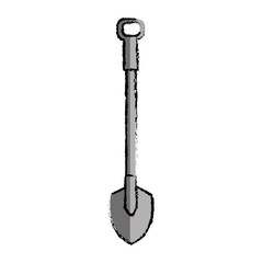 shovel construction isolated icon