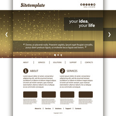 Website Template with Abstract Header Design - Stars