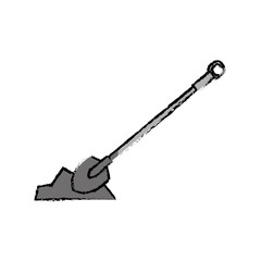 shovel construction isolated icon