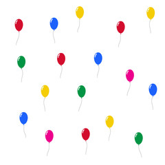Seamless pattern with colored balloons.