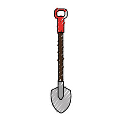 shovel construction isolated icon