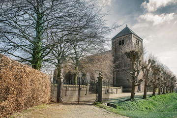 Gothic church with gate
