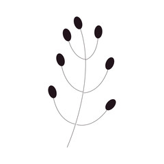 decorative leafs isolated icon