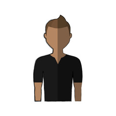 man cartoon icon over white background. colorful design. vector illustration