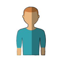 man cartoon icon over white background. colorful design. vector illustration